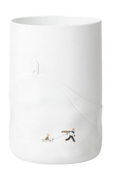 Schneetag Vase Hundeschlitten Räder