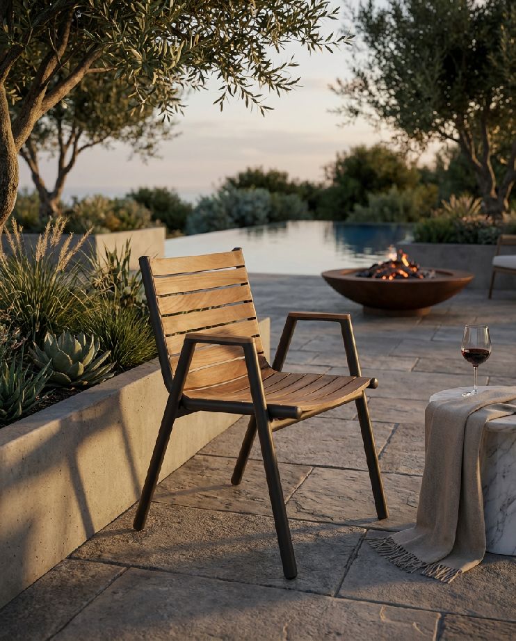 Pilotis Sessel mit Armlehnen Teak Outdoor Fermob