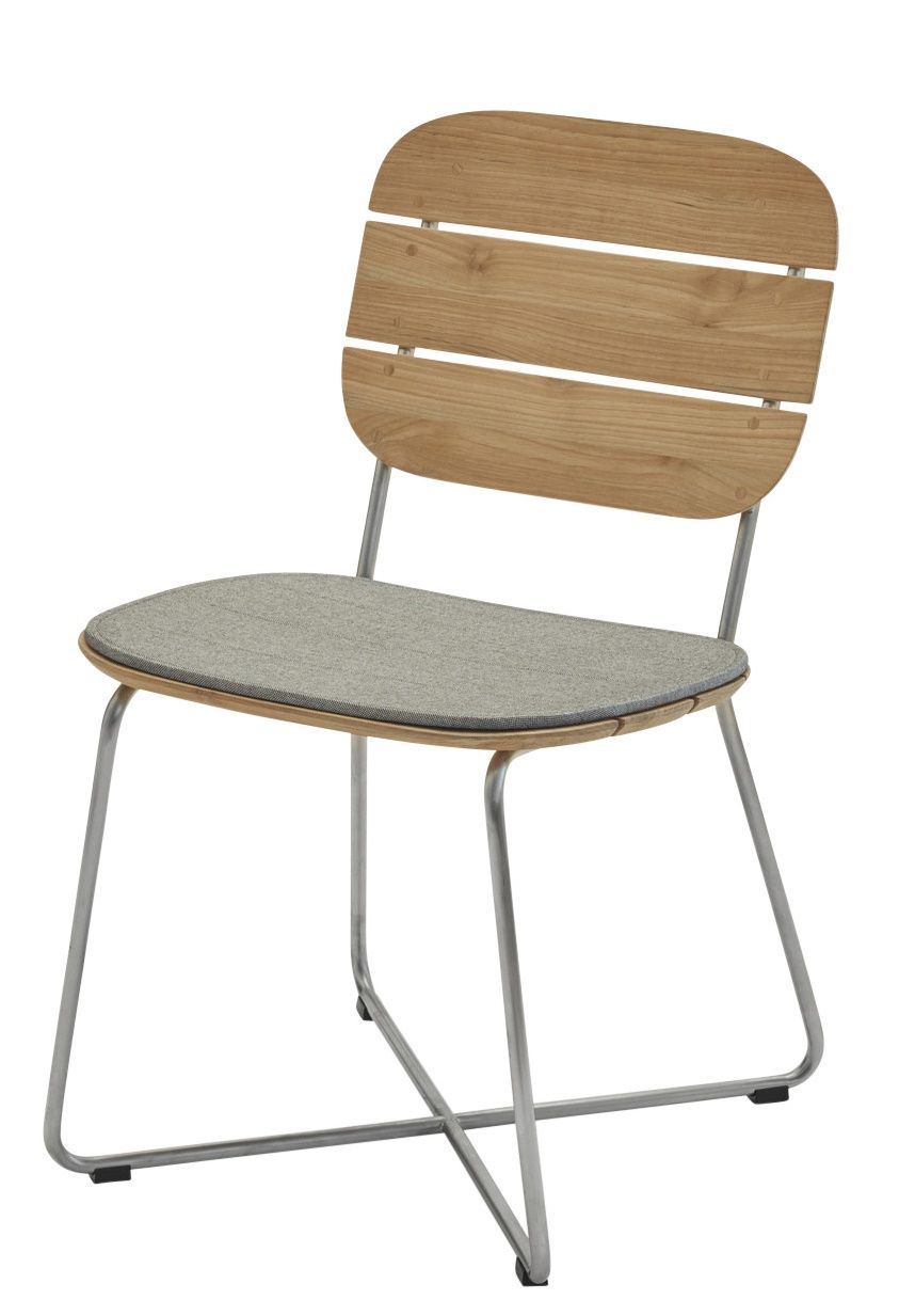 Lilium Chair Stuhl von Skagerak by Fritz Hansen mit Sitzkissen aus Esche für Outdoor.