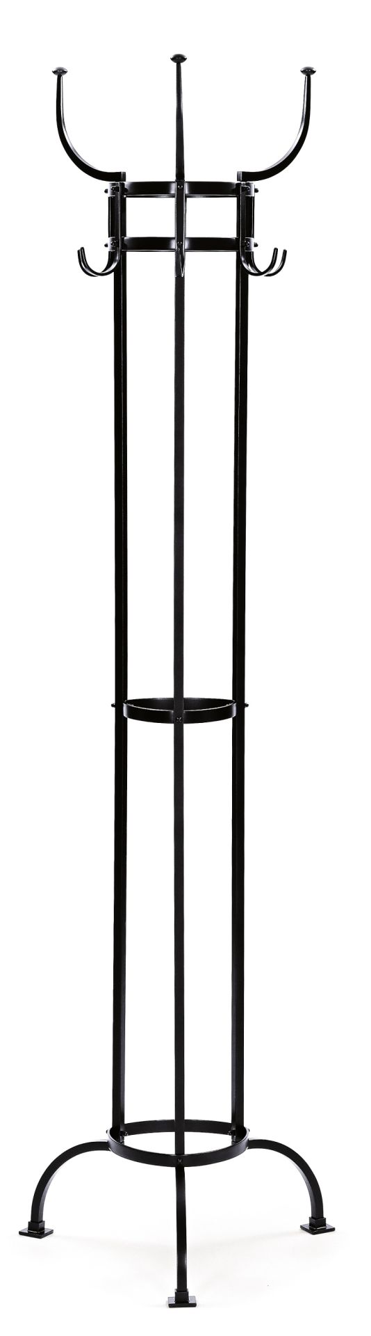 Schwarzer Nymphenburg Garderobenständer von ClassiCon: Moderner, minimalistischer Kleiderständer für Flur und Eingangsbereich.