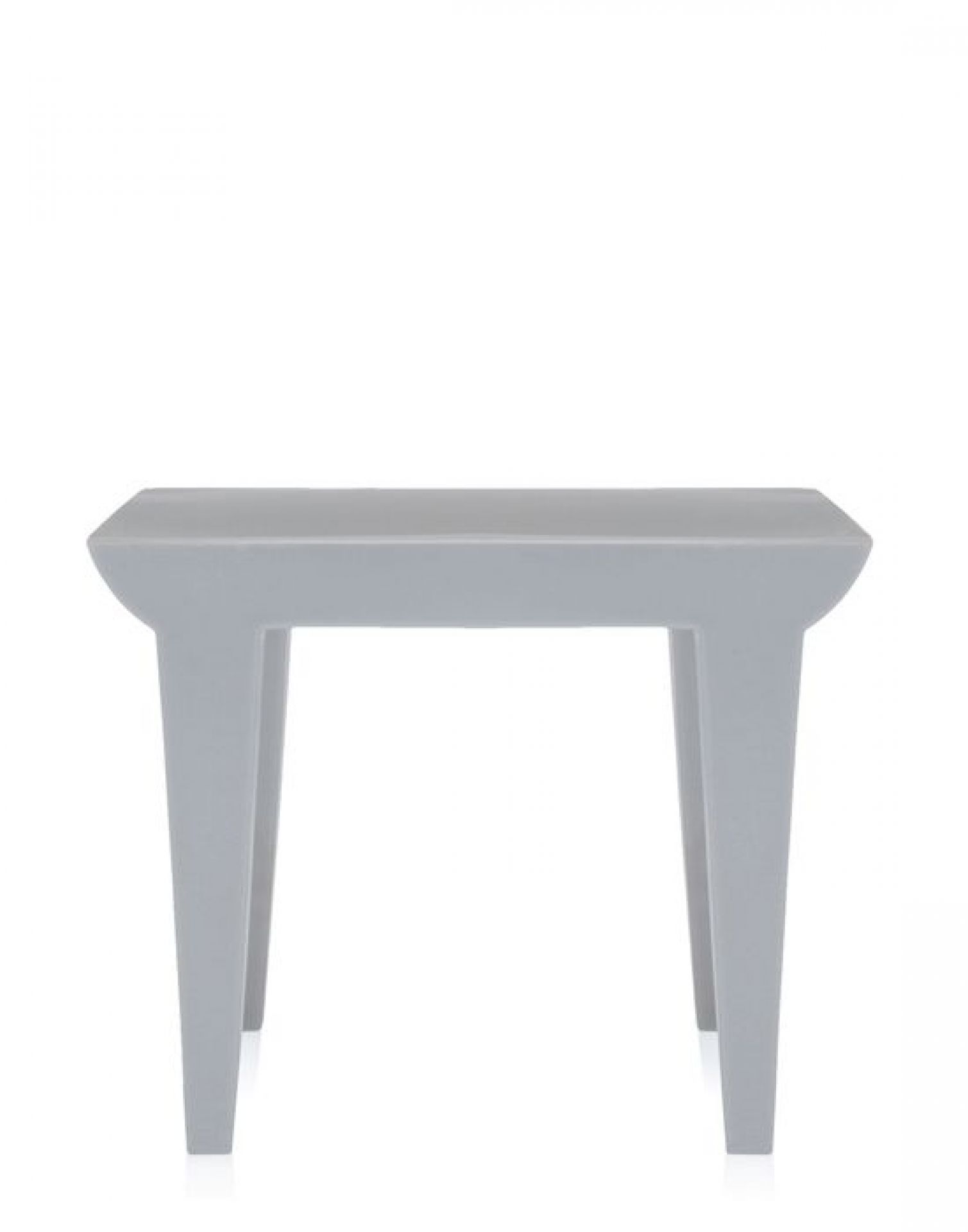 Grauer Bubble Club Tisch von Kartell, moderner Beistelltisch für Wohnzimmer und Garten.