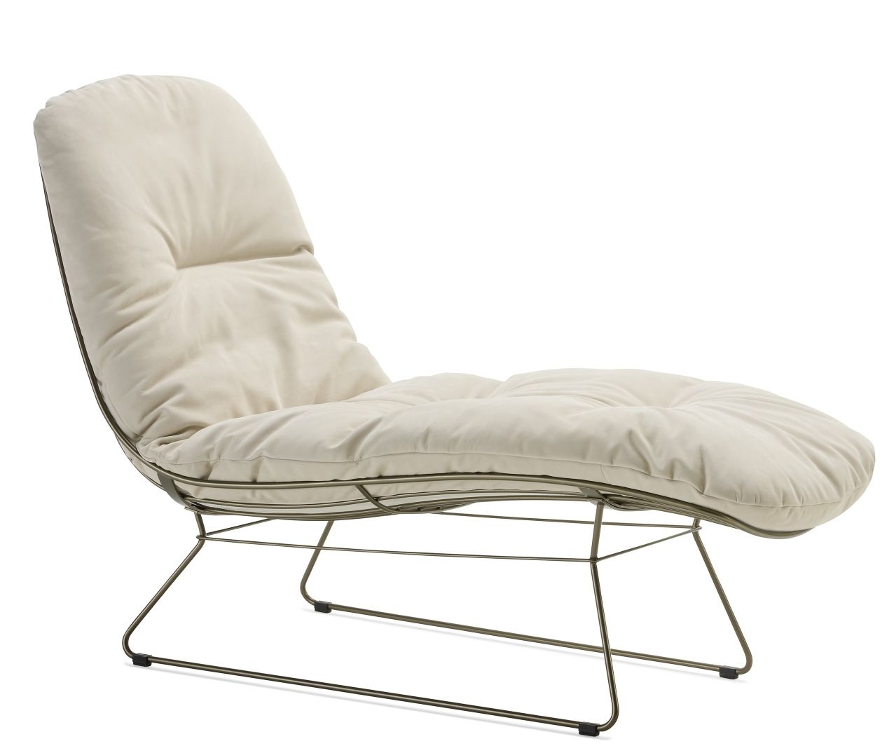 Leyasol Sonnenliege von Freifrau Manufaktur: Moderne Indoor/Outdoor Liege mit bequemer Polsterung und filigranem Gestell.