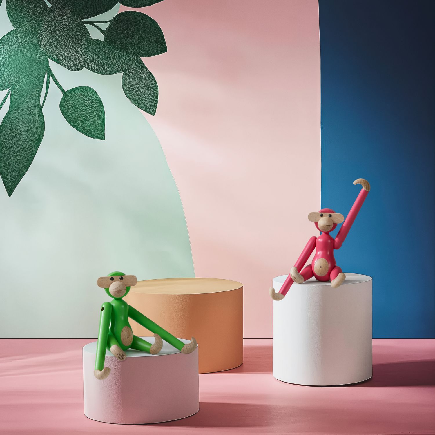 Affe Mini farbig Kay Bojesen Pink