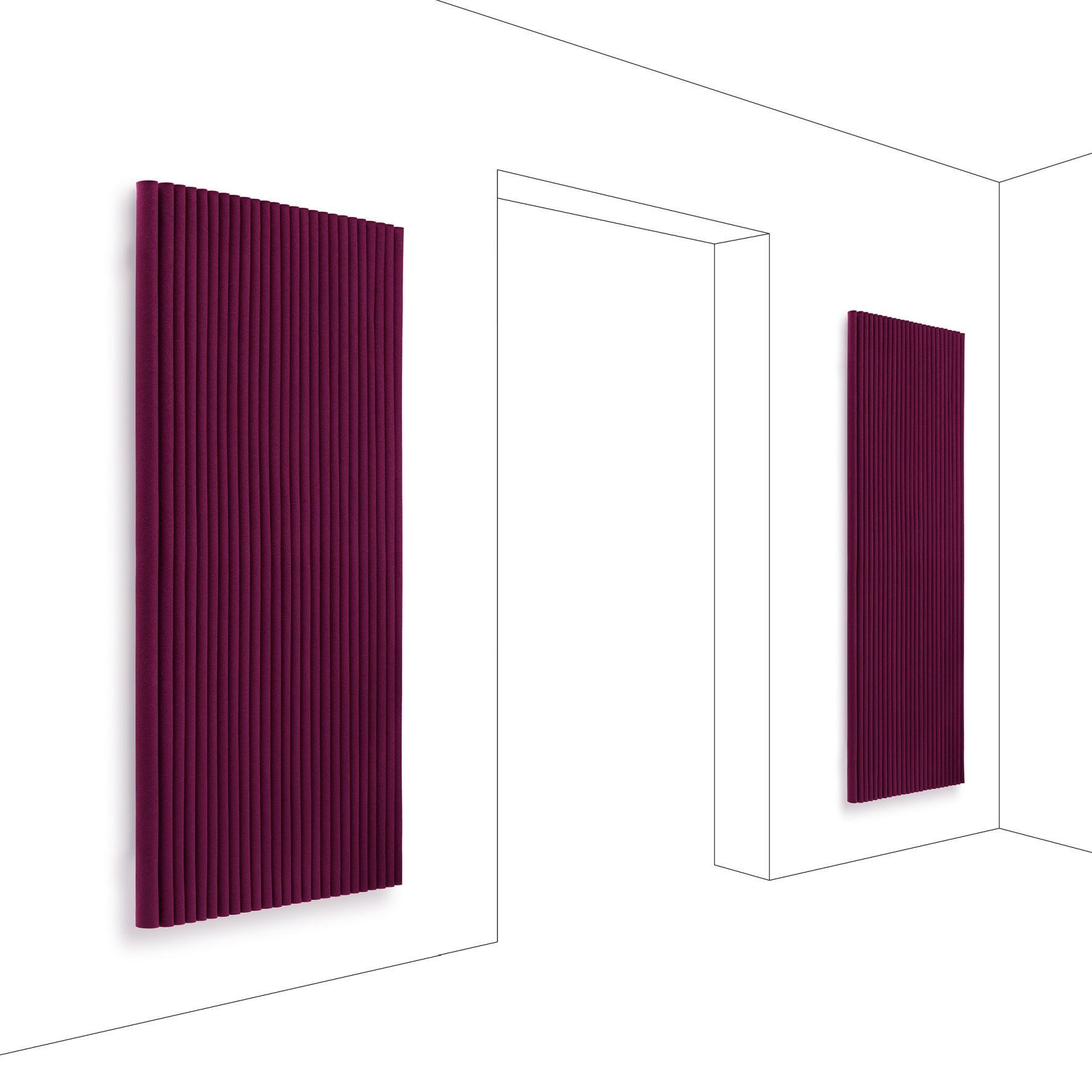 Welle Wandmodul Hochformat inkl. 4 Wandhalterungen HEY - SIGN by BWF Group