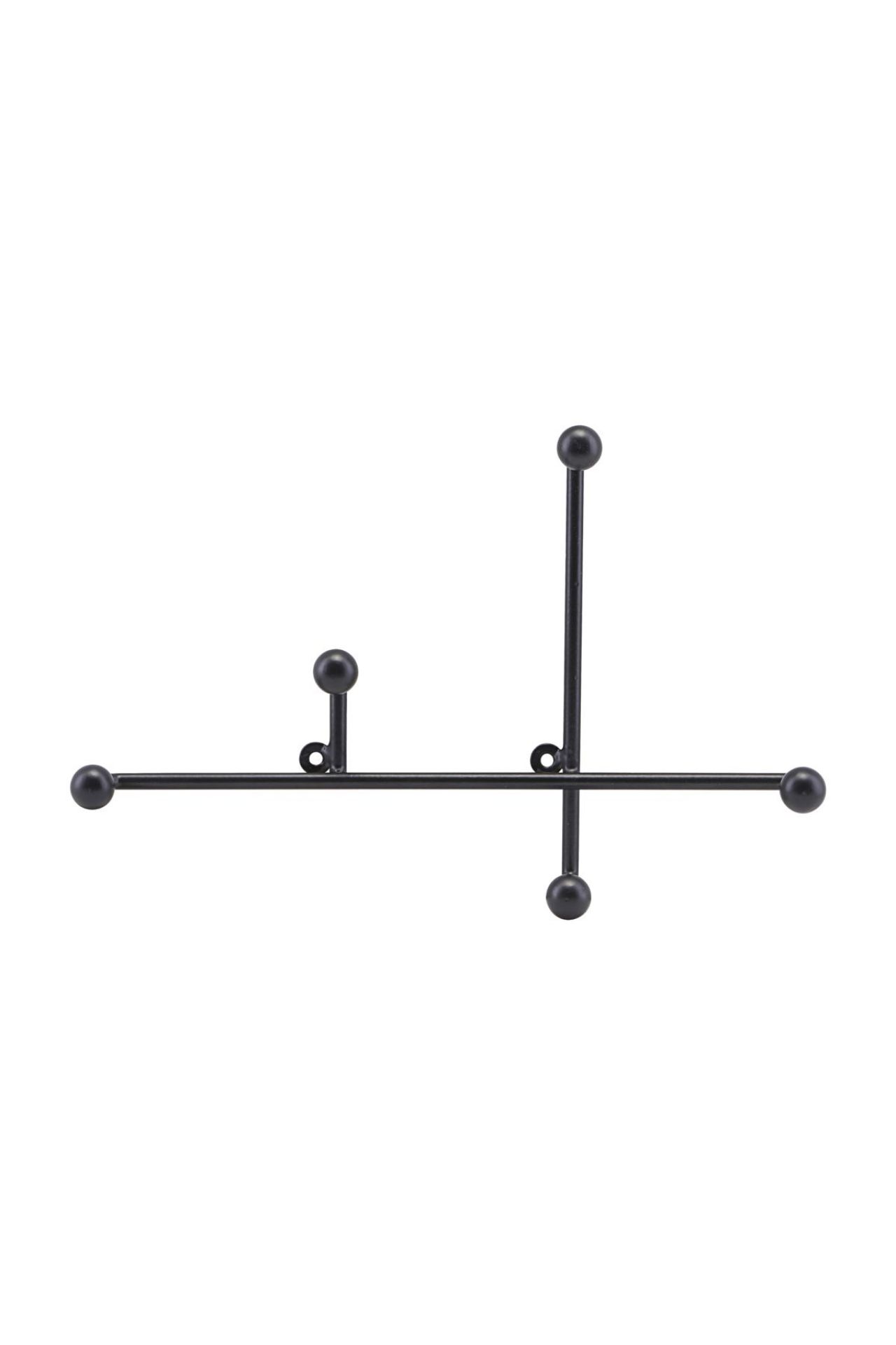 Schwarzer Prea Wandhaken von House Doctor, moderne Garderobe mit Kugeln für Flur und Zimmer.