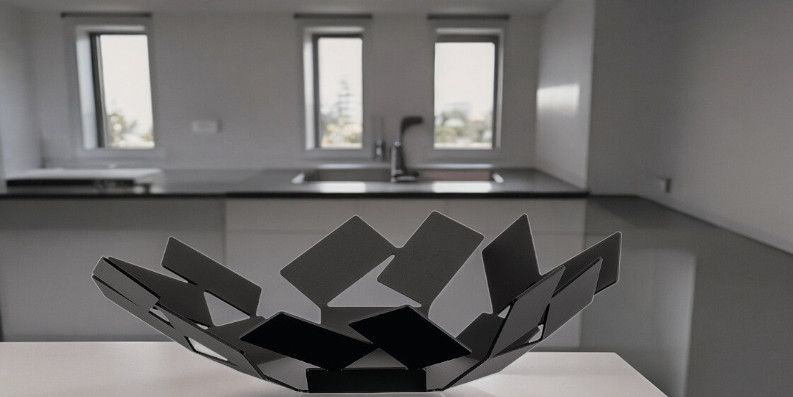 Alessi La Stanza Dello Scirocco Korbschale, moderne Metallschale für Obst und Dekoration.