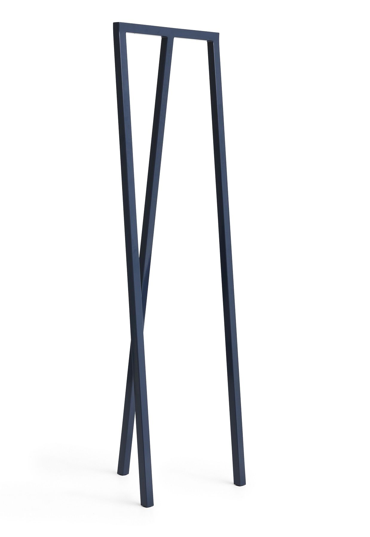 Blaue Hay Loop Stand Hall Garderobe, minimalistische Kleiderstange für Flur und Schlafzimmer.