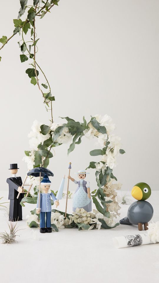 Songbirds Singvögel Holzfigur Nachtigall Kay Bojesen