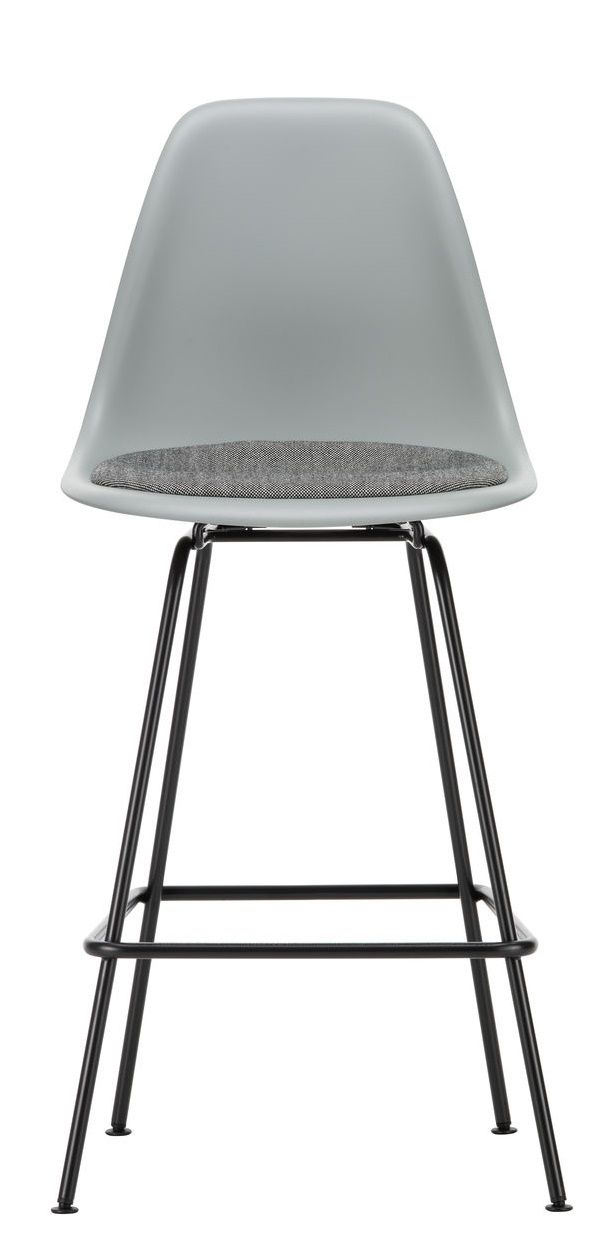 Eames Plastic Bar Stool Barhocker Medium mit Sitzpolster Vitra
