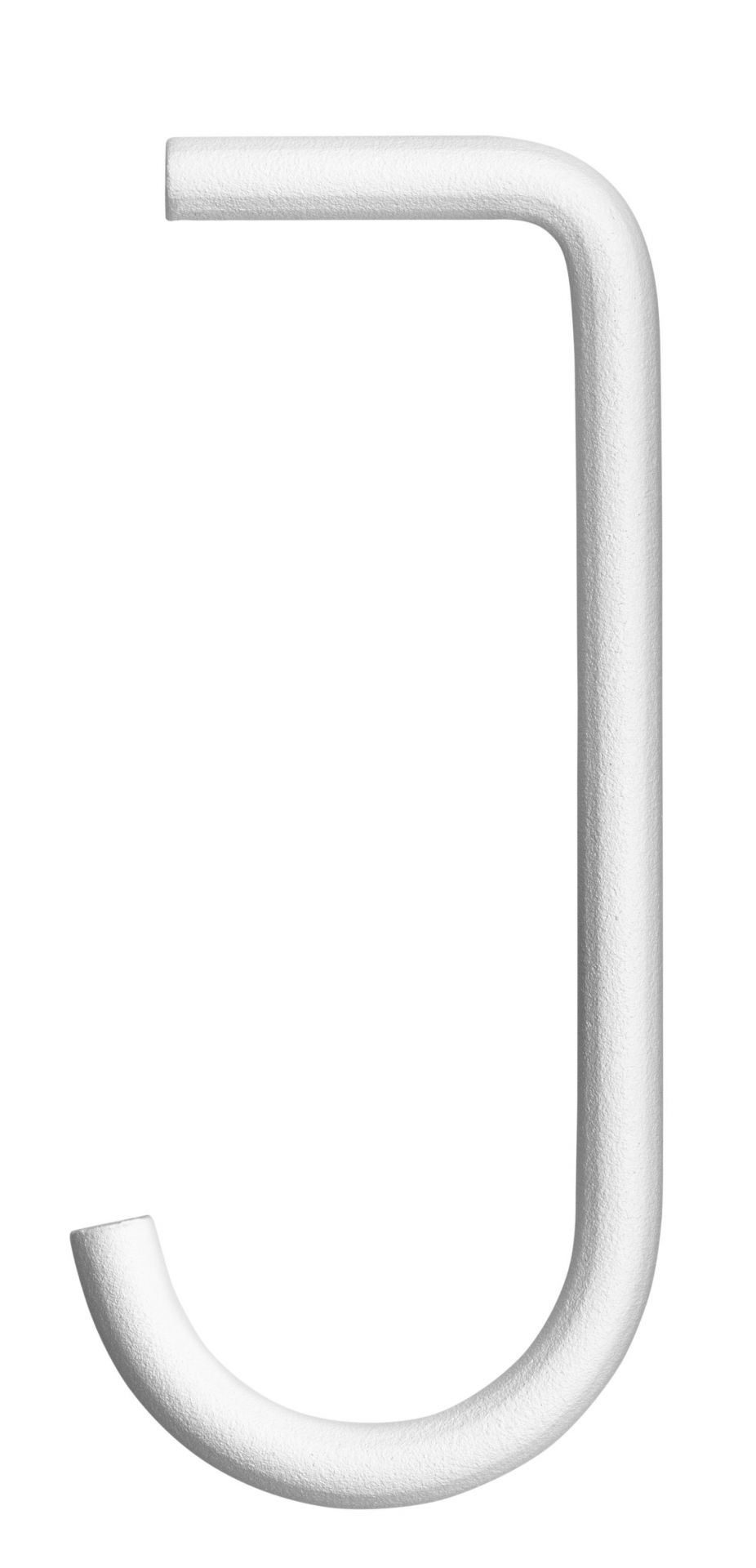 Weißer Einzelhaken für String Regal, Zubehör für modulare Regalsysteme aus Metall.