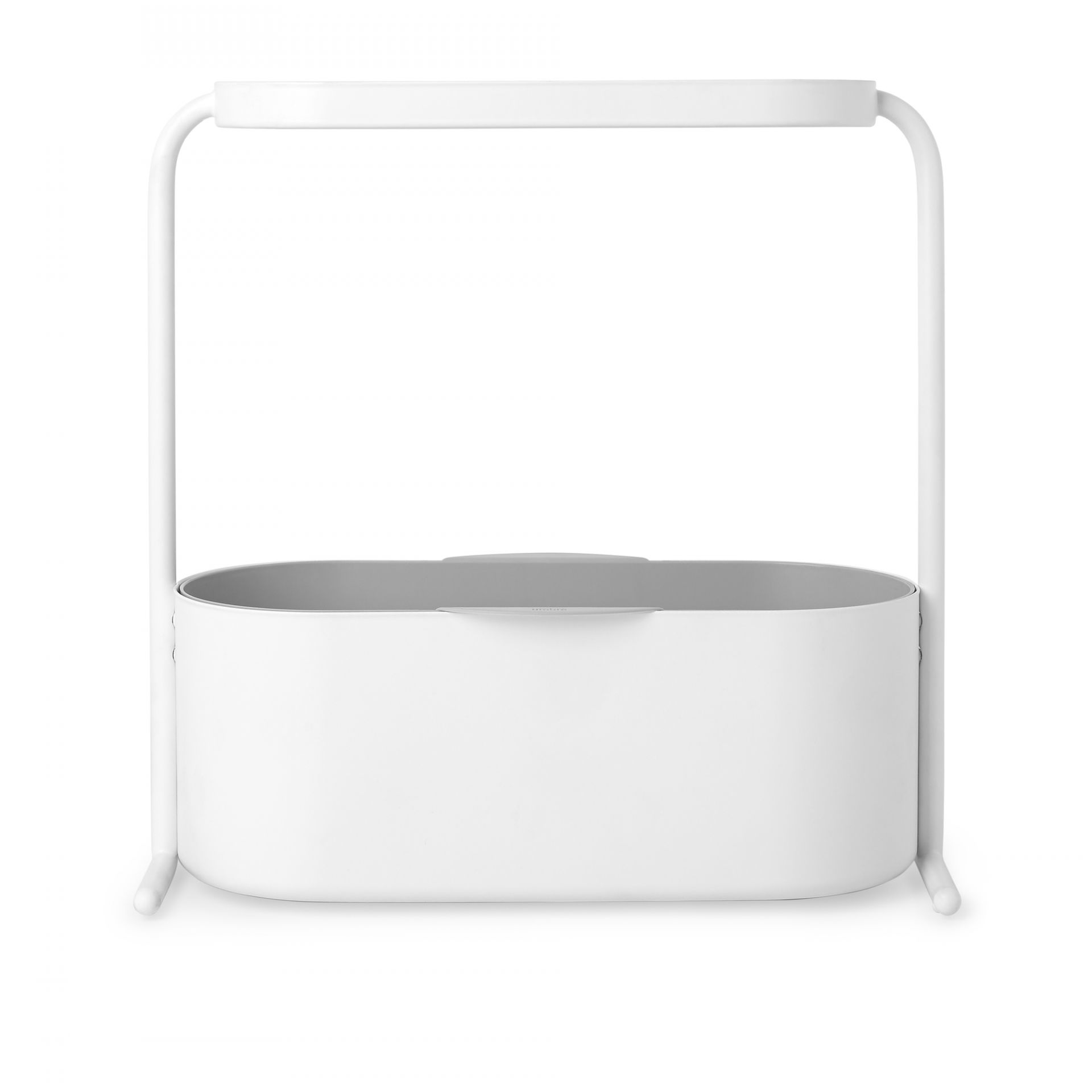 Weißer Giardino Kräutertopf mit Gestell, ideal für Küchenkräuter und Zimmerpflanzen.