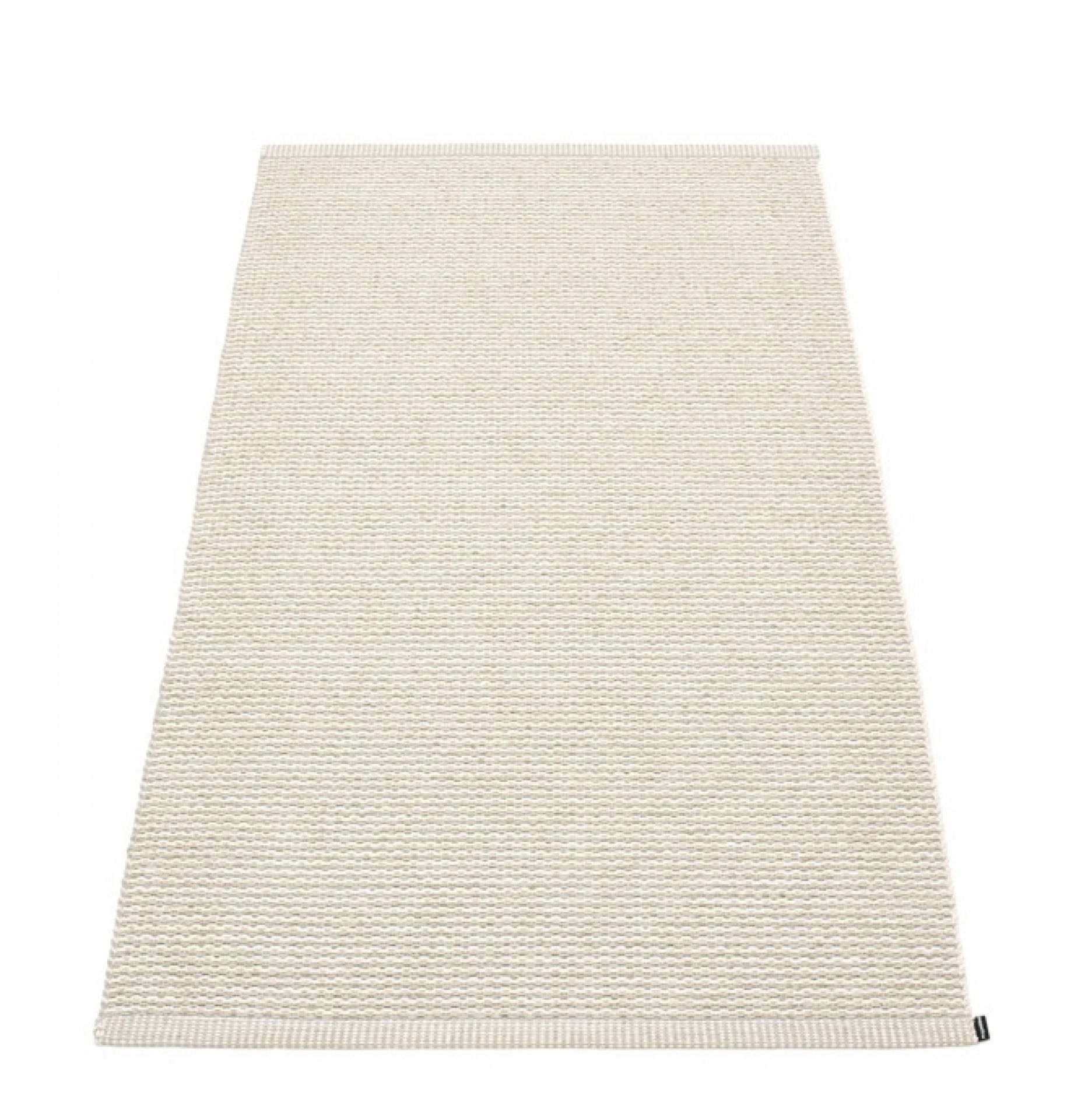 Pappelina Teppich Mono in Leinen, 85x160 cm, gewebter Kunststoffteppich für Innenräume.