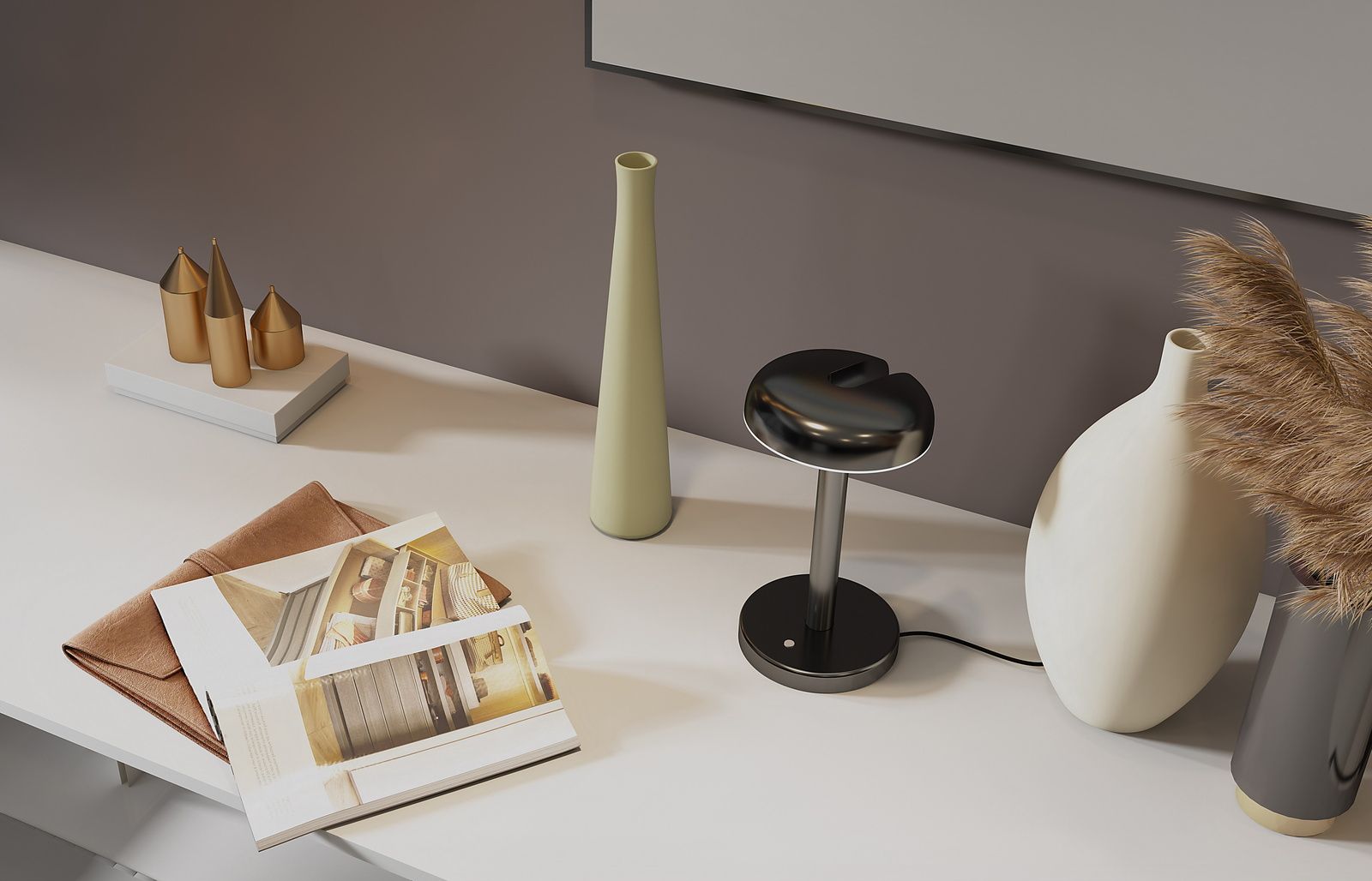 Cabriolette Tischleuchte schwarz Martinelli Luce