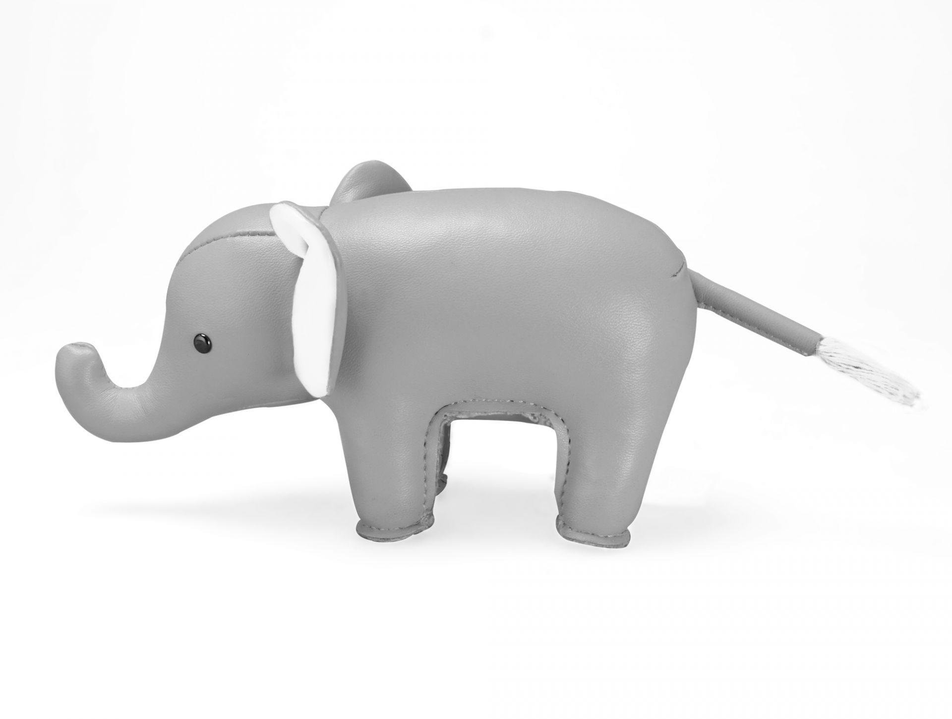 Briefbeschwerer Elefant in Grau und Weiß von Züny. Dekorativer und schwerer Briefbeschwerer.