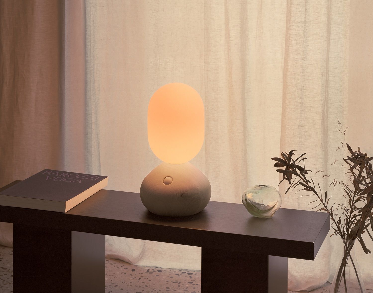 Sun Home Lichtskulptur / Tischleuchte Grau