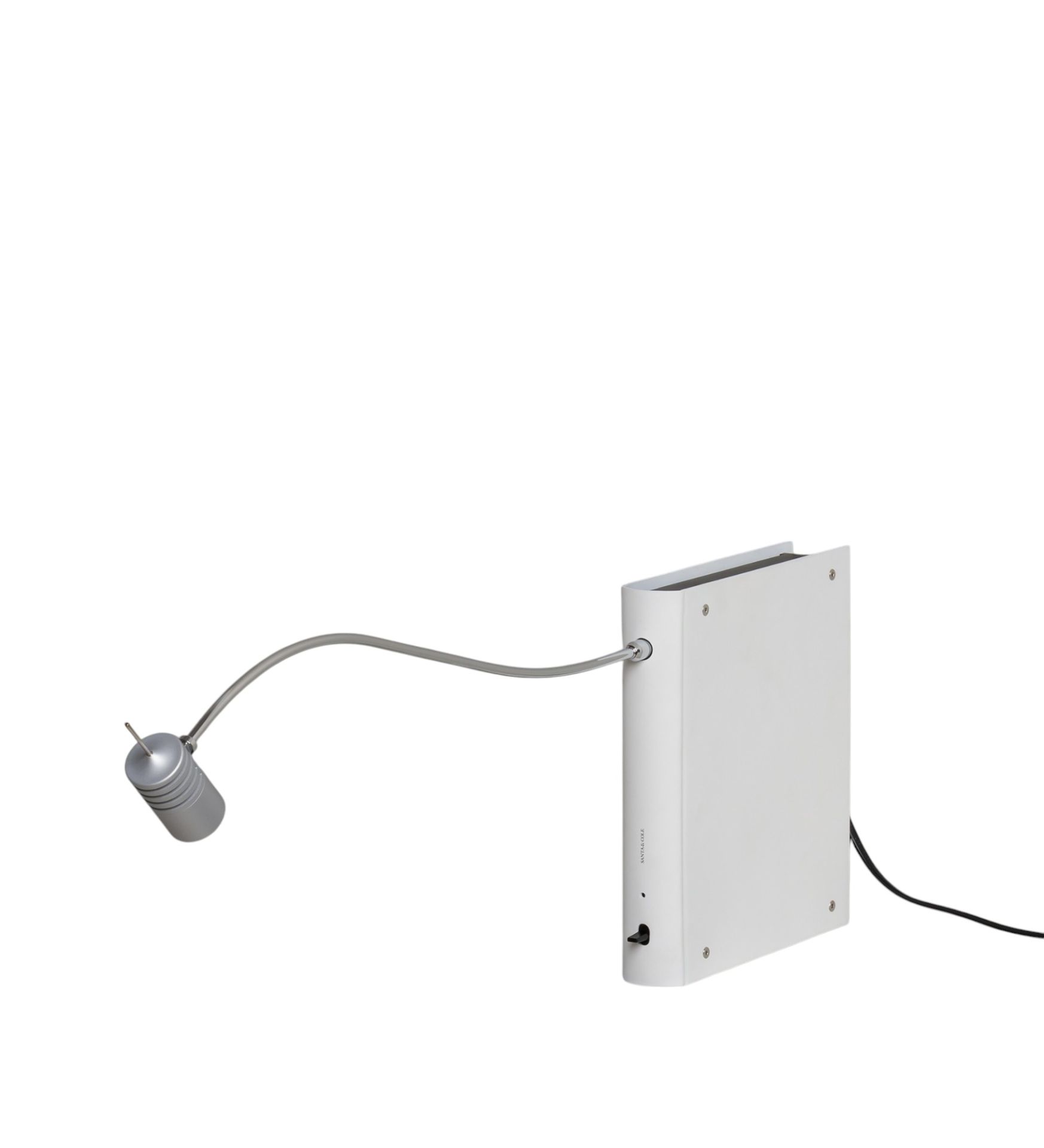 Bib Luz Tischleuchte von Santa & Cole in Off White: Moderne Schreibtischlampe mit flexiblem Arm.