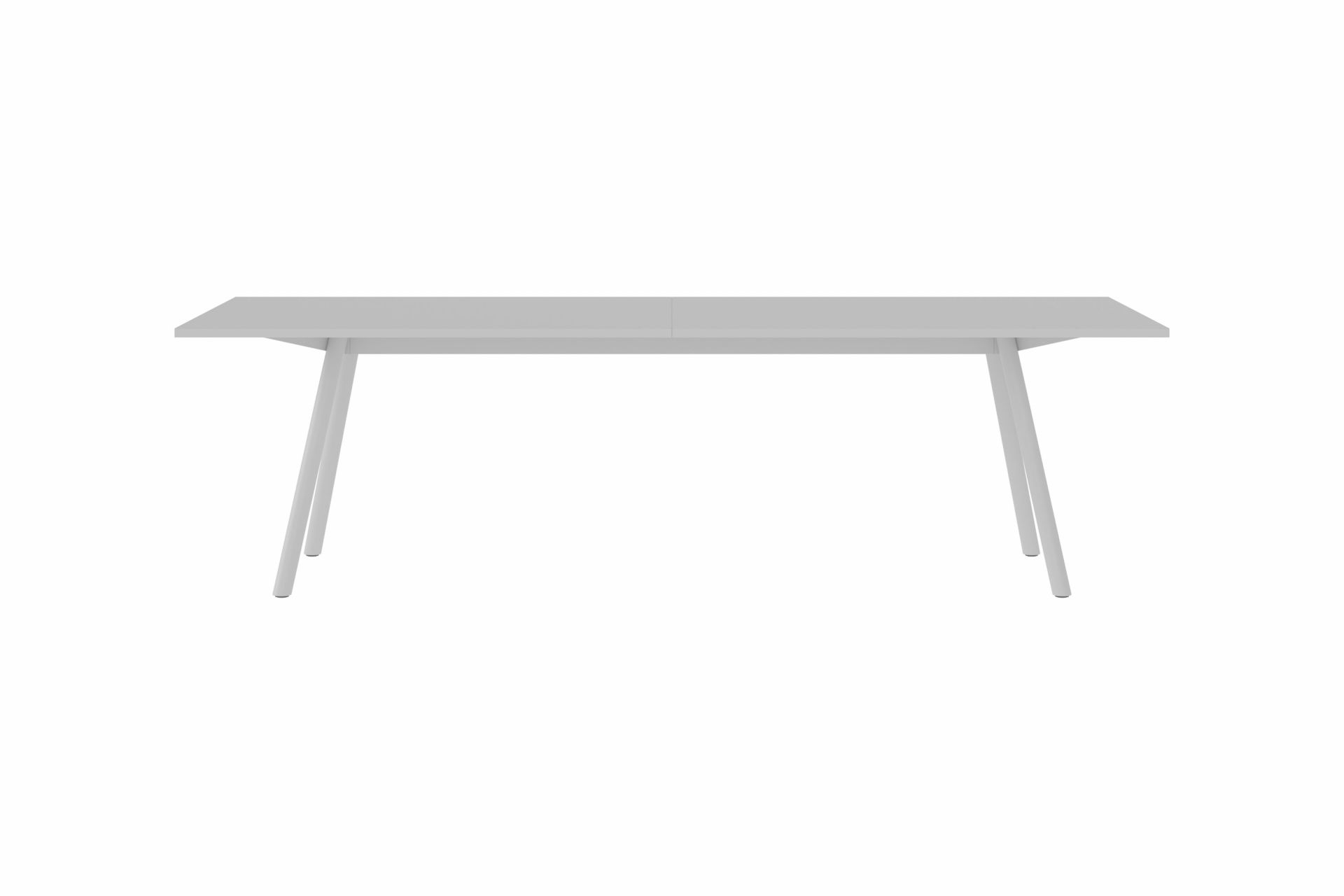 Heller, minimalistischer Esstisch. New Tendency Tischplatte Masa mit schlichtem Design und vier Beinen.