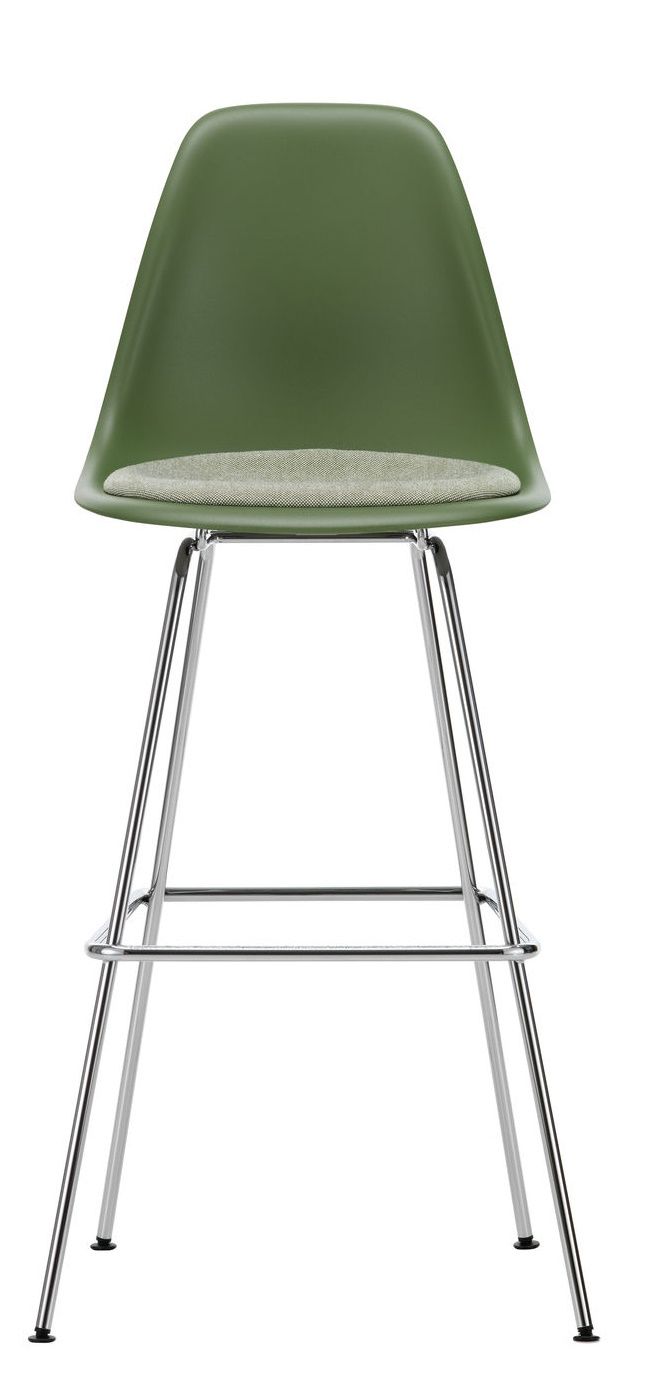Eames Plastic Bar Stool Barhocker High mit Sitzpolster Vitra