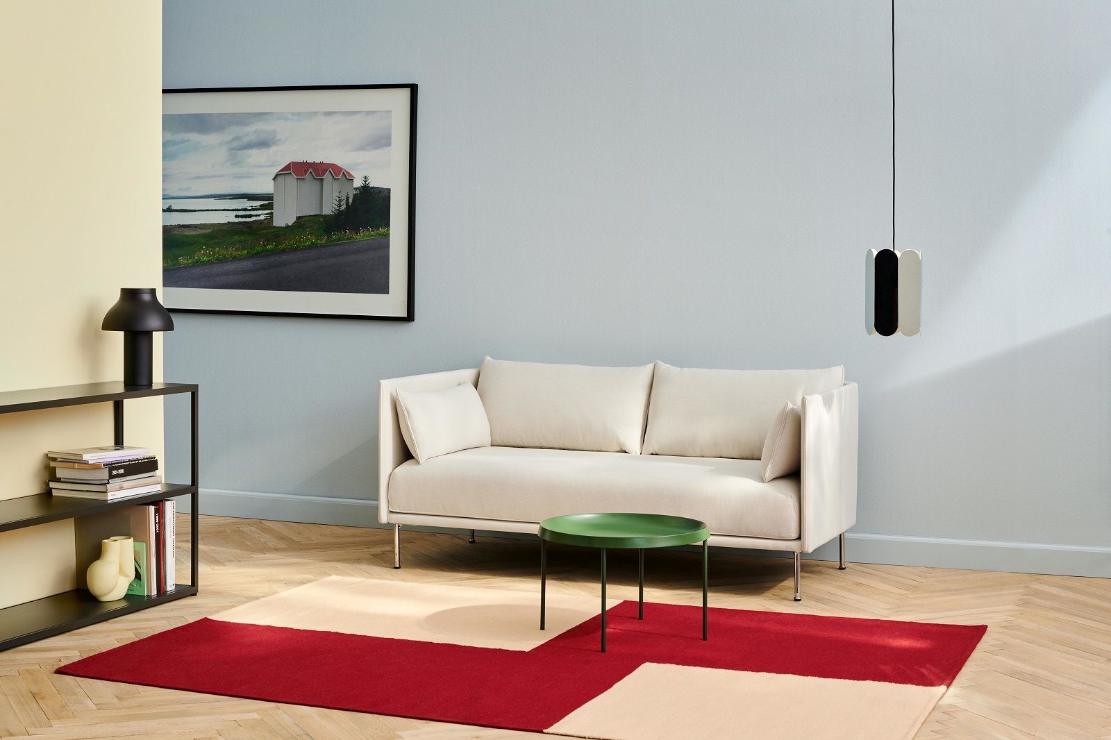 Silhouette Sofa 2-Sitzer Low Hay
