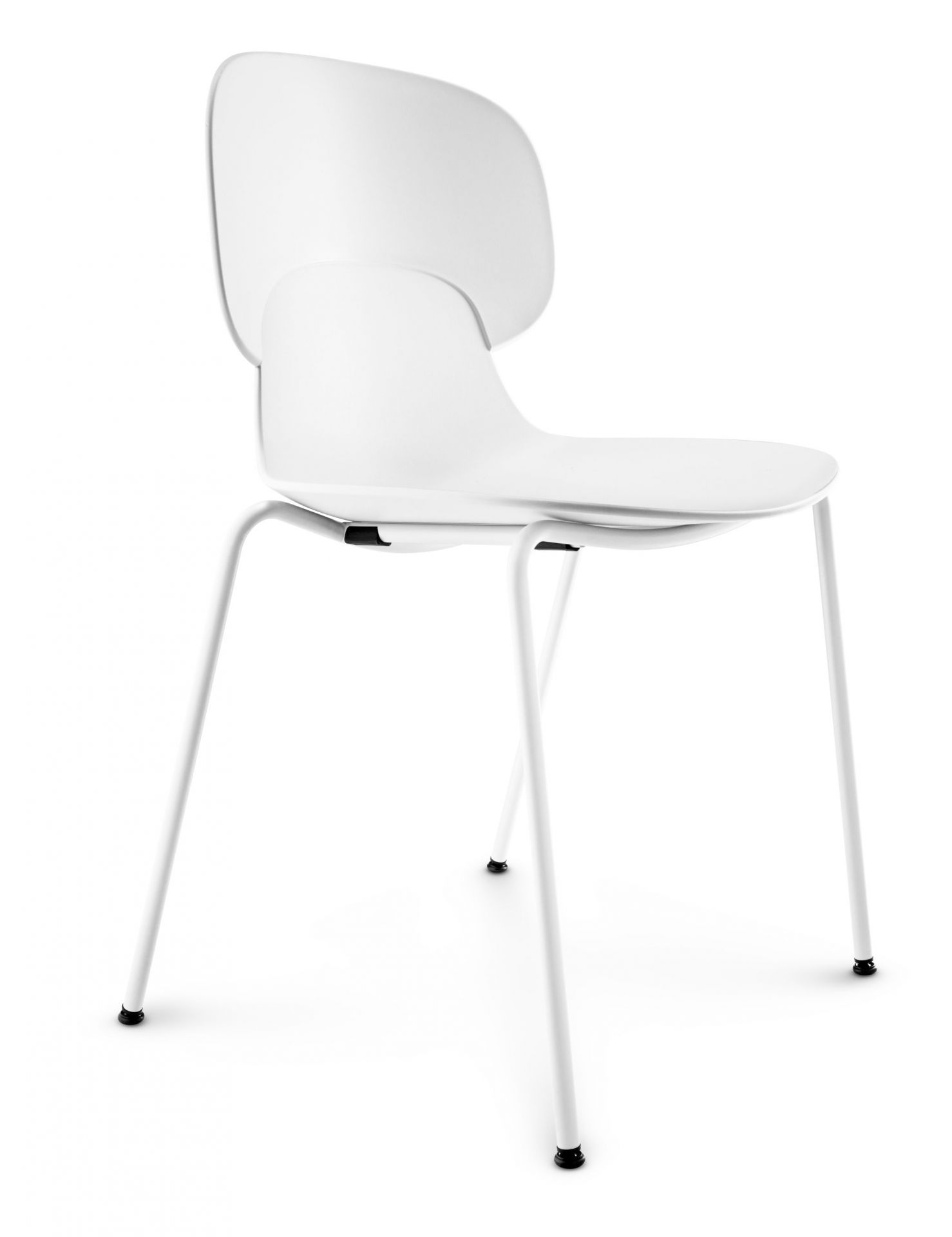 Weißer Combo Stuhl von Eva Solo, ungepolstert, mit minimalistischem Design und filigranem Metallgestell.