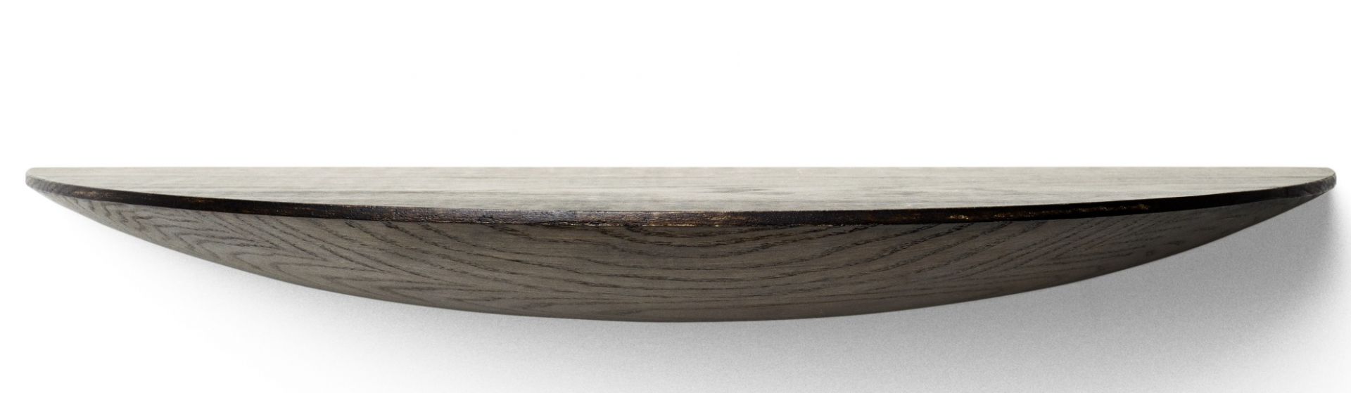 Gridy Fungi Shelf, großes Wandregal aus dunkel gebeizter Eiche, modernes skandinavisches Design.