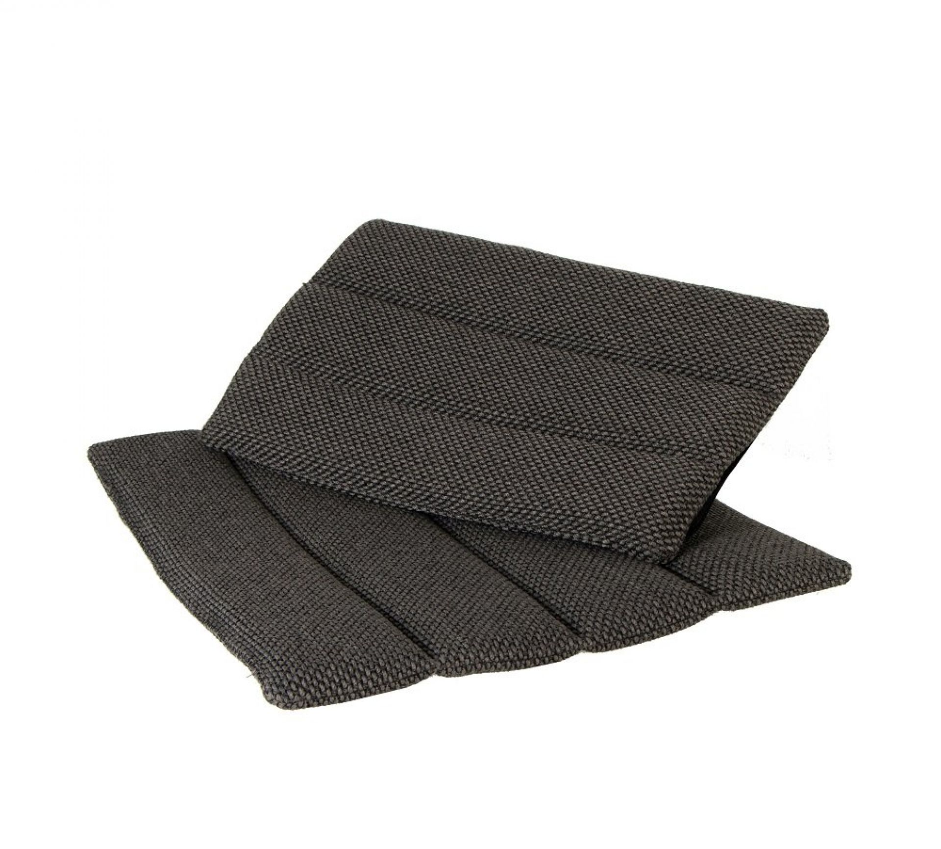 Dunkelgraues Cane-Line Sitzkissen/Rückenkissen für Flip Outdoor Stuhl, Textilbezug, für mehr Komfort im Garten.