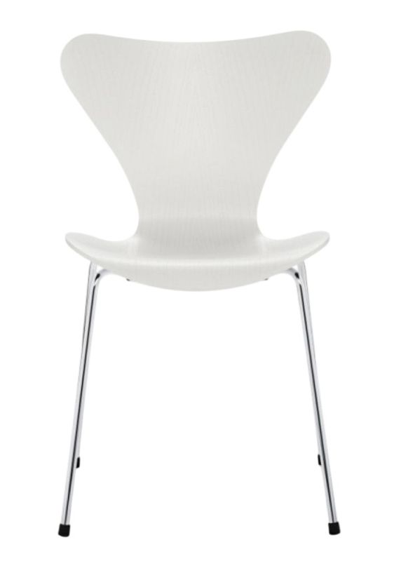 Siebener / Serie Stuhl 3107 Esche WEISS Fritz Hansen EINELSTÜCK