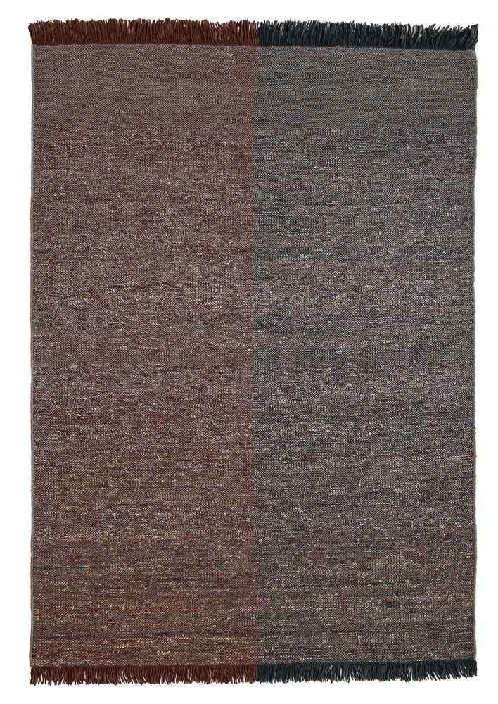 Nanimarquina Re-Rug Teppich, braun-grau, 200x300 cm. Moderner Designer Teppich mit Fransen.