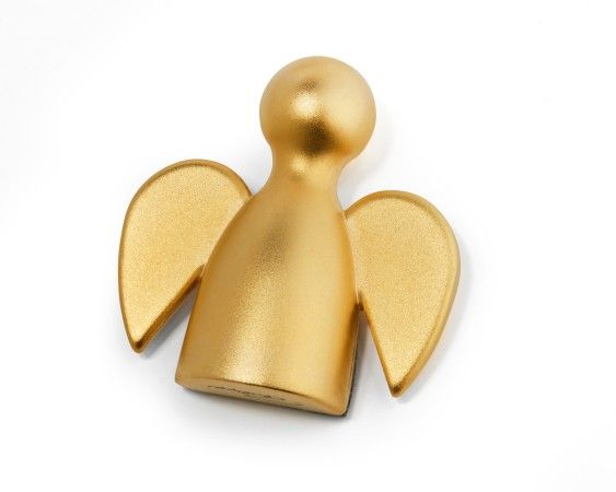 Goldener Angelo Kühlschrankmagnet von Philippi, Metallguss beschichtet, dekorativer Magnet für Küche und Büro.
