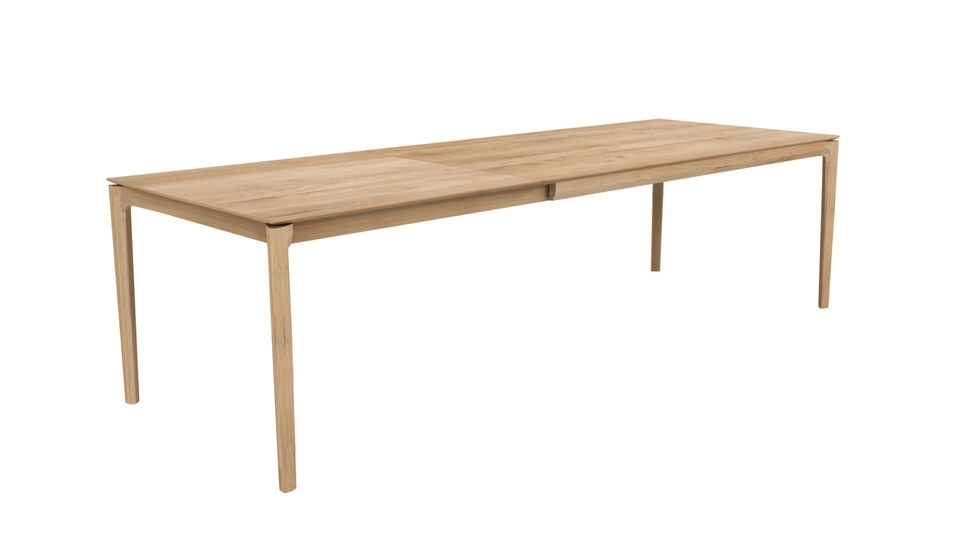 Ausziehbarer Esstisch Bok aus Eiche von Ethnicraft, Holz Esstisch mit Ausziehfunktion, modernes Design.