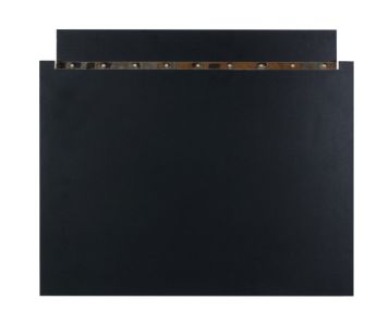 MONIKA Klapptisch in Schwarz, zusammengeklappt. Ideal als flexibler Wandtisch für kleine Räume.