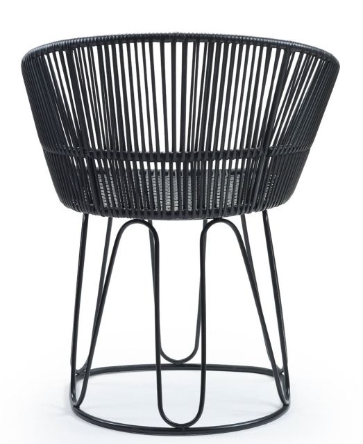Schwarzer Circo Stuhl von ames für den Außenbereich mit filigranem, modernem Design.