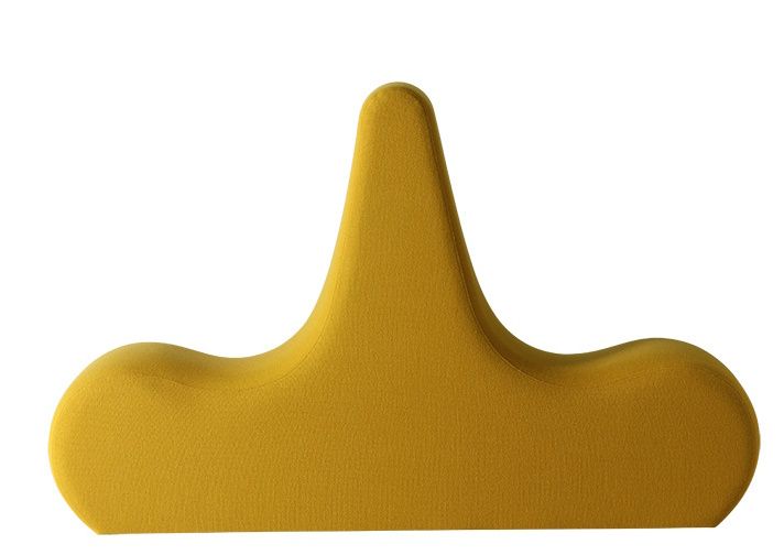 Gelbes Welle Sofa von Verpan, ein moderner 2-Sitzer für Wohnzimmer und Lounge-Bereiche.