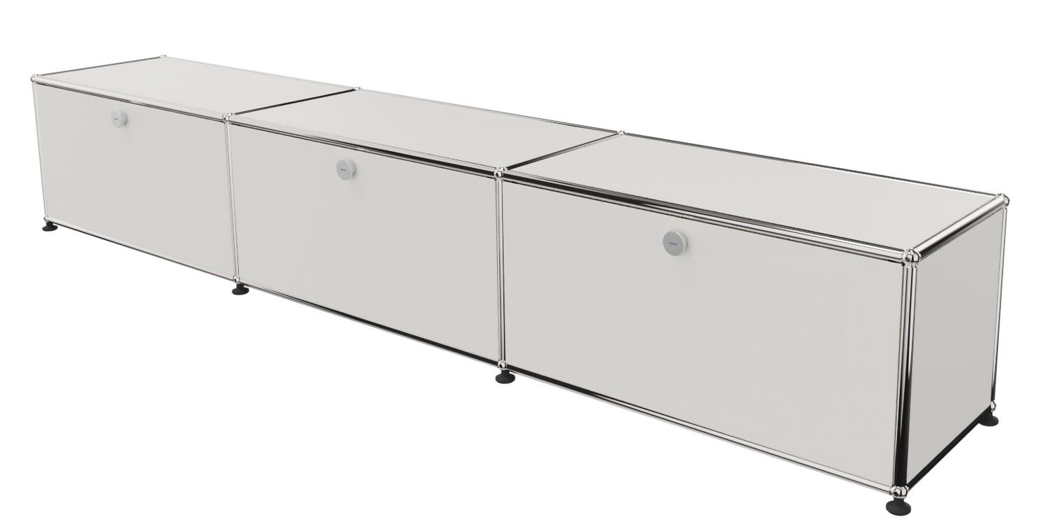 USM Haller Lowboard 3 Klappen Reinweiß - FAST DELIVERY