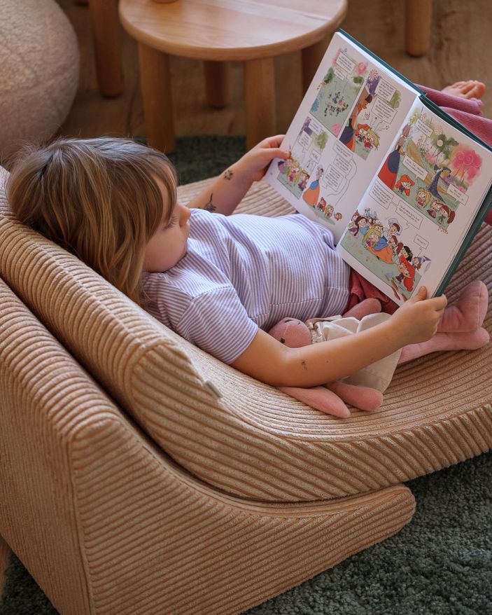 Mond Kindersessel Breitcord Brauner Zucker Wigiwama