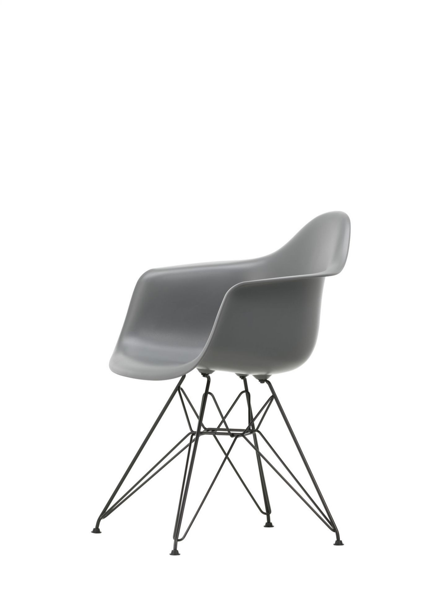 Vitra Eames Plastic Arm Chair DAR Stuhl Vitra Verchromt - Senf