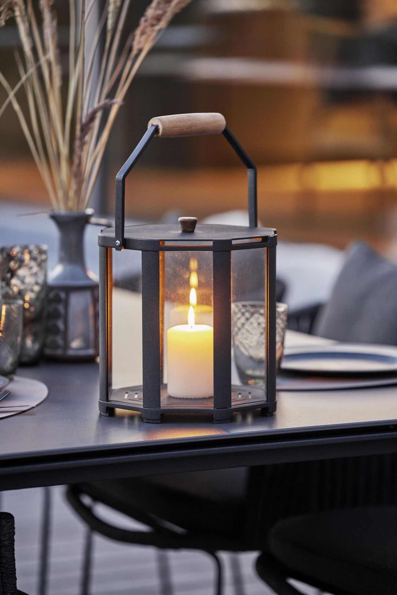 Lightlux Laterne Teak Small Cane-Line