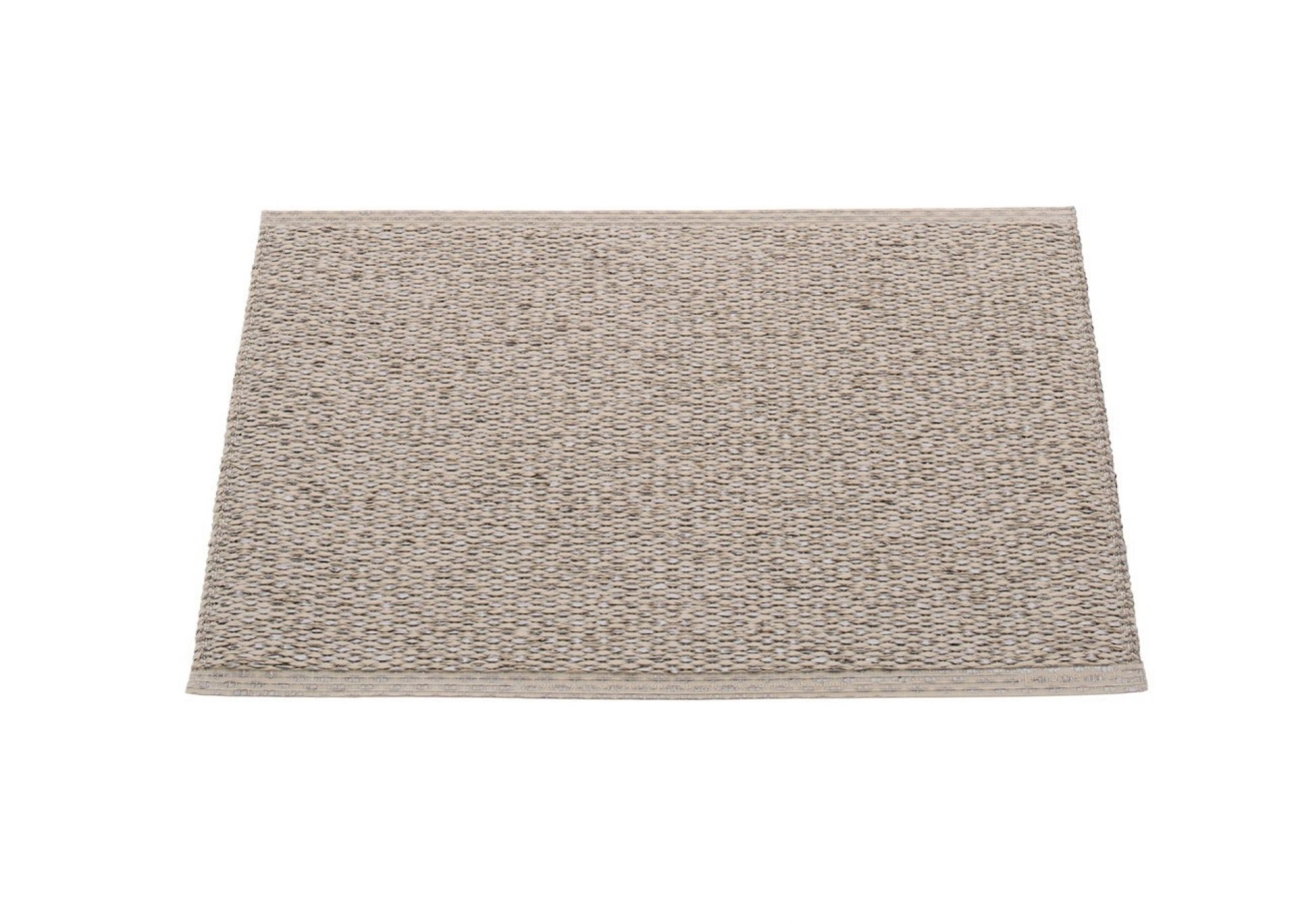 Svea Kunststoffteppich in Schlamm, 70x50 cm. Moderner, gewebter Teppich für Innen und Außen.