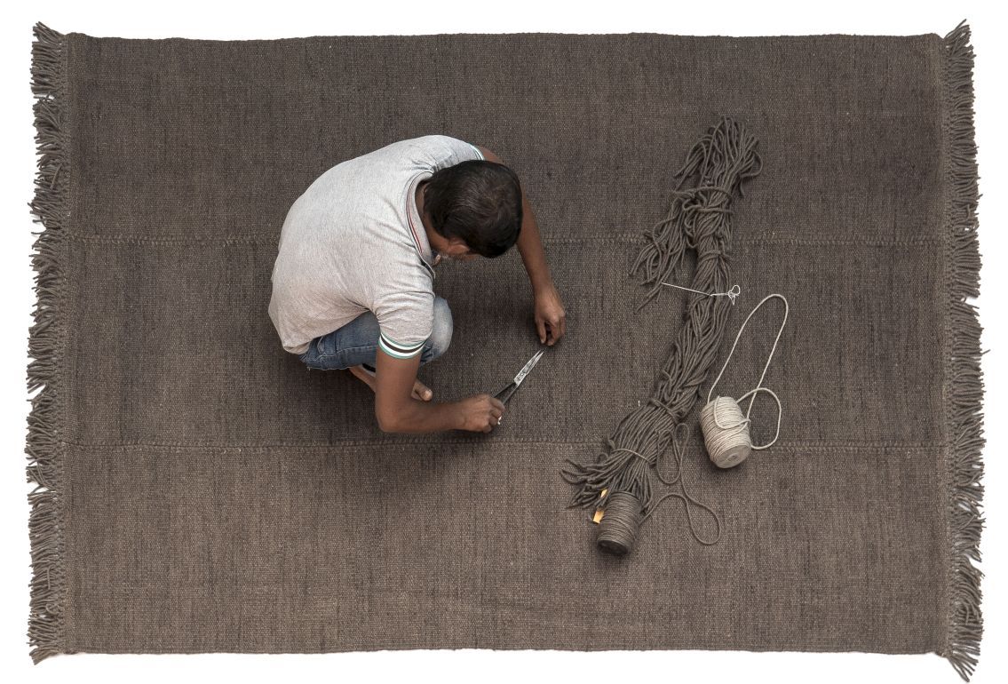 Mía Teppich braun 200x300cm Nanimarquina