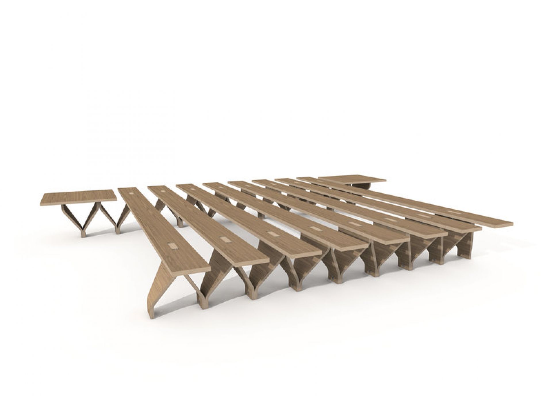 Tojo Lieg Bett B 120: Einzelbett aus Holz, Lattenrost und Nachttisch auf weißem Hintergrund.