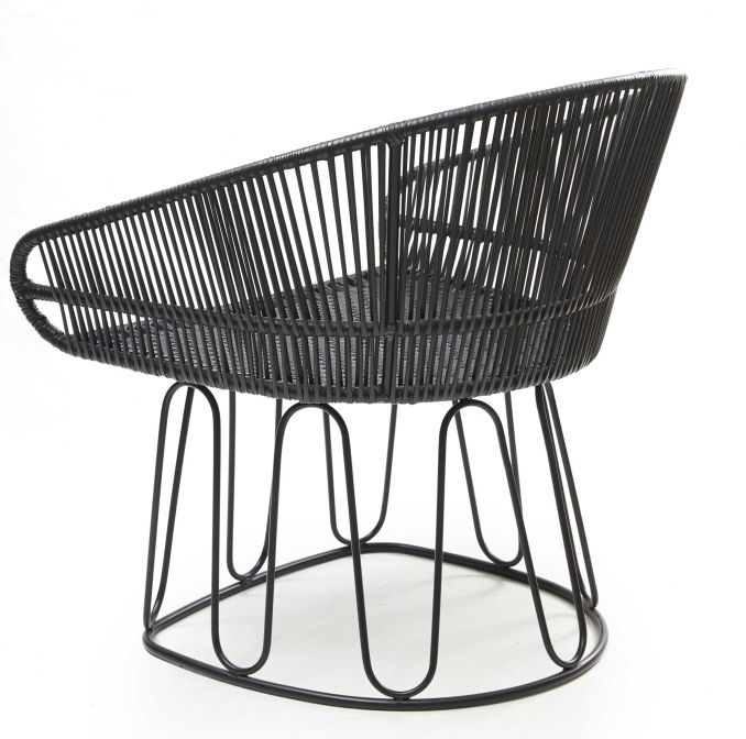 Schwarzer Circo Lounge Chair von ames, Outdoor Sessel mit filigranem, modernem Design.