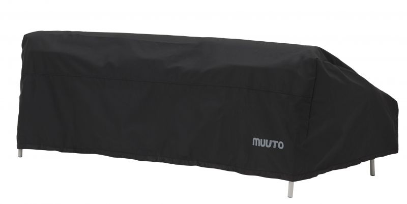 Schwarze Muuto Abdeckhaube für Settle 2-Sitzer Outdoor Sofa, schützt vor Witterungseinflüssen und verlängert die Lebensdauer.