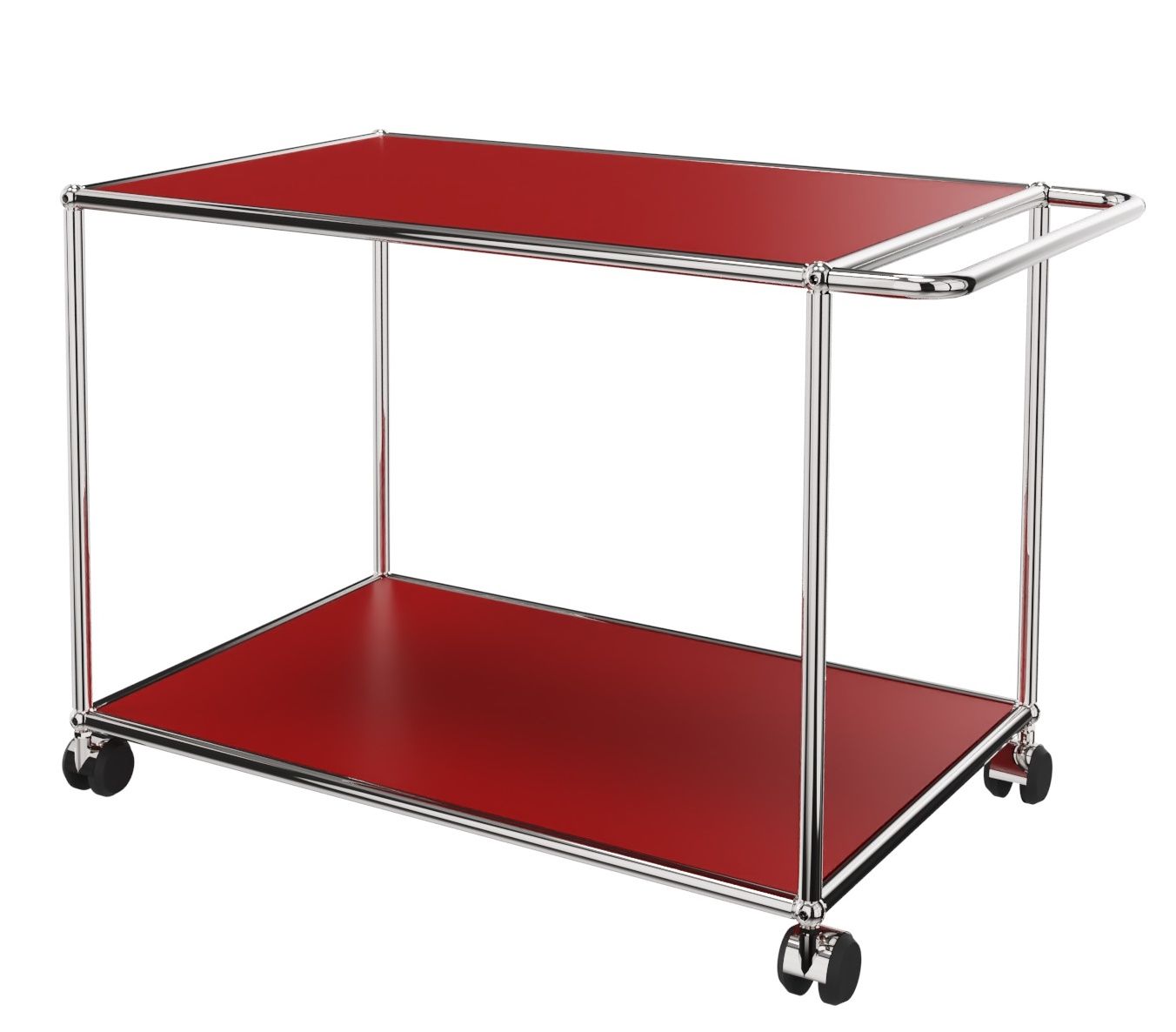 USM Haller Servierwagen mit Rollen rot