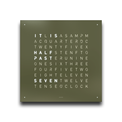 Frontcover für Earth 45 Wanduhr / Zeitobjekt Englisch QLOCKTWO