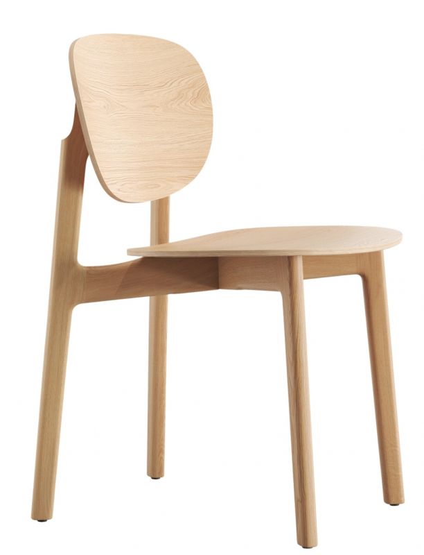 Zenso Holzstuhl Zeitraum: Moderner Stuhl aus hellem Holz, minimalistisches Design für Esszimmer und Wohnbereich.