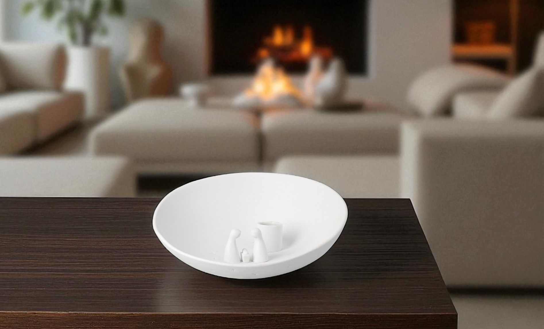 Kerzenschale Krippe groß Räder