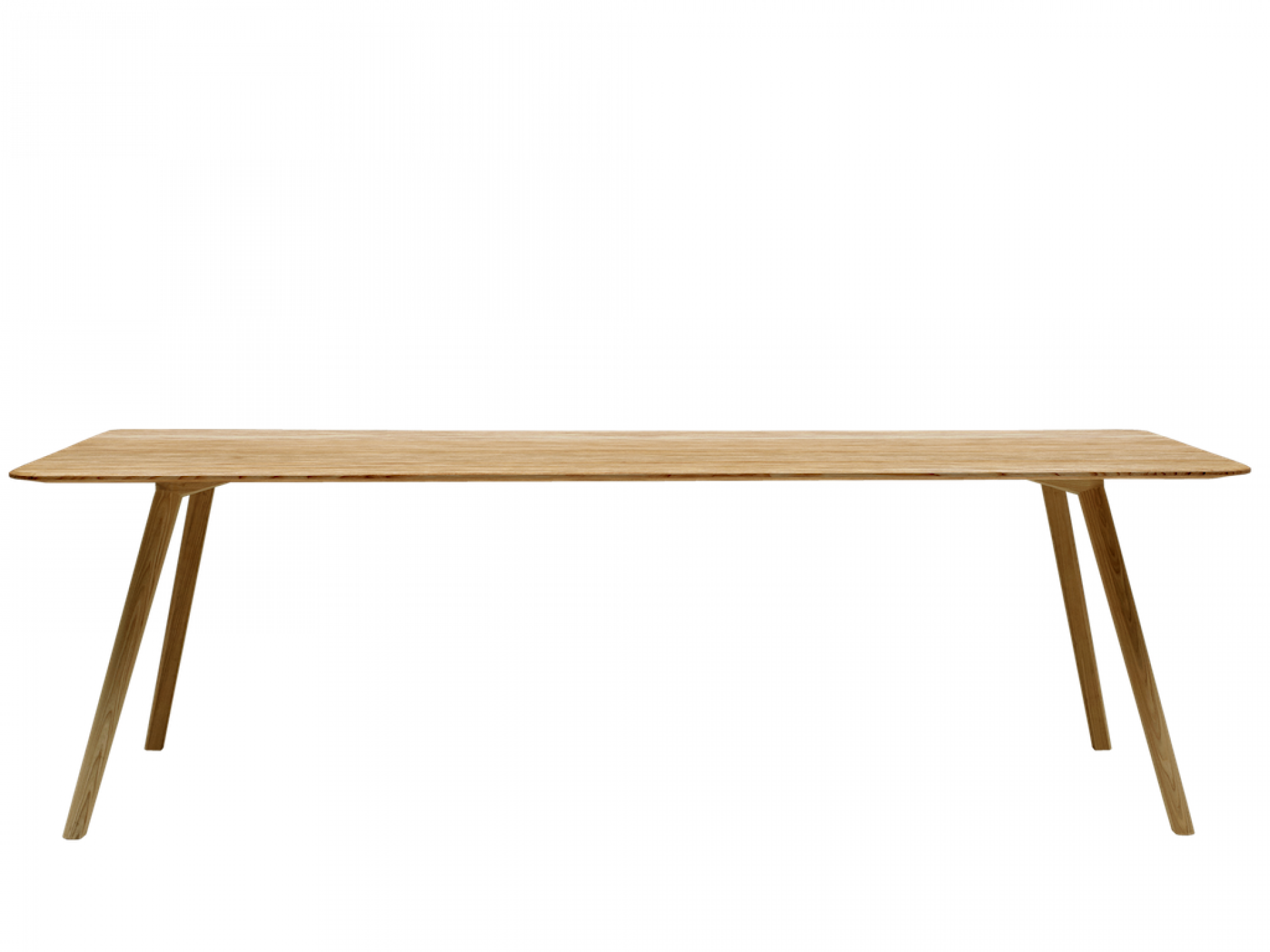 MEYER Tisch XLarge aus Eiche, gewachst. Moderner Esstisch mit schlichtem Design und Holzbeinen.