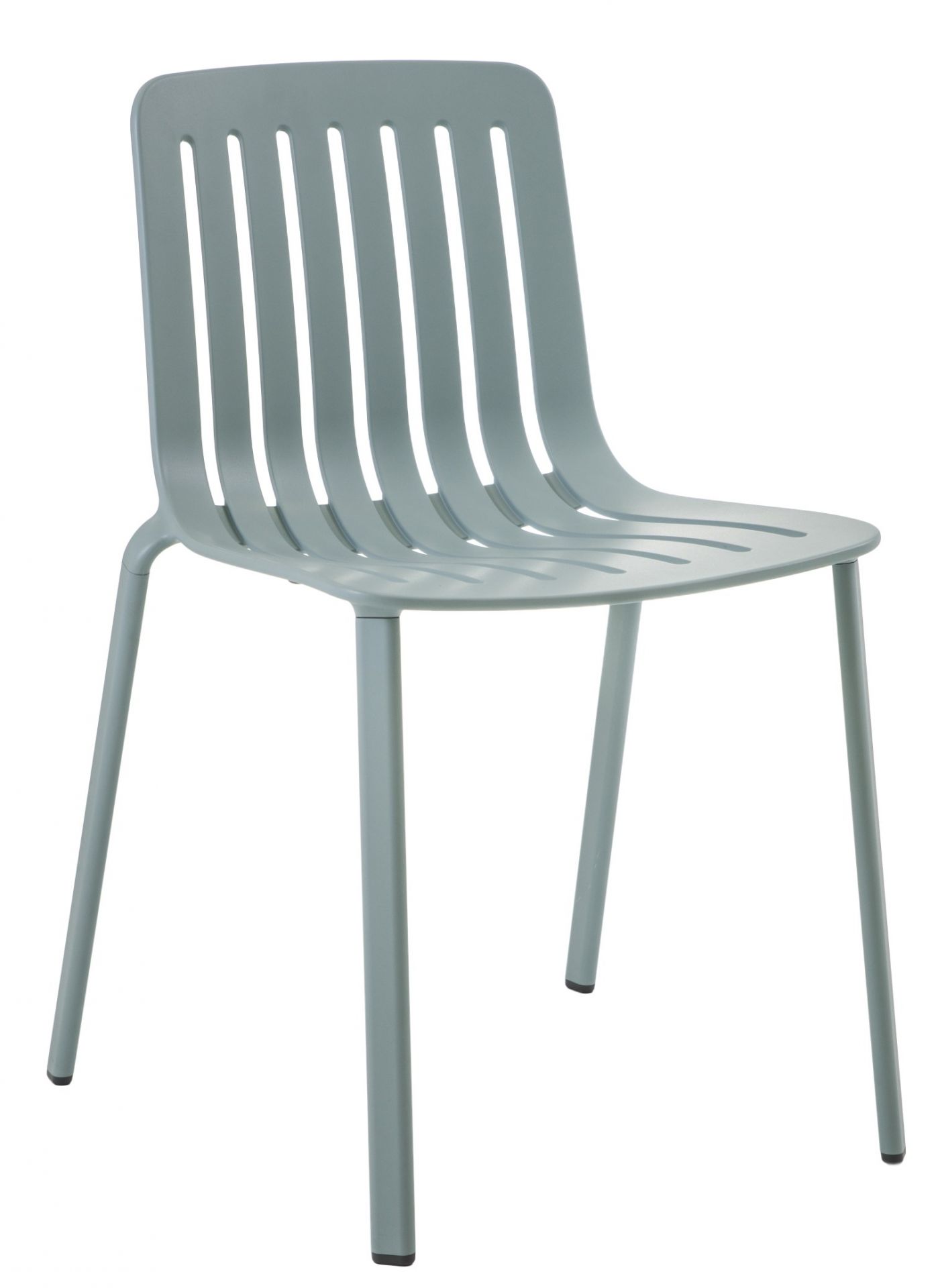 Plato Stuhl von Magis in Grau: Moderner Designstuhl für Innen und Außen.