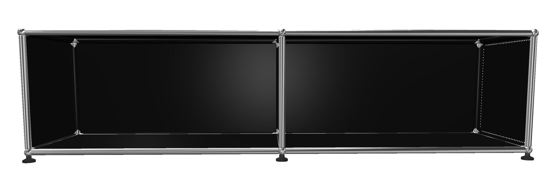 USM Haller Lowboard B 150 cm Offen Graphitschwarz - FAST DELIVERY