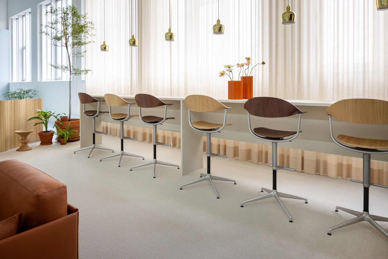 Mynt High Bürodrehstuhl Sitz/Rücken Plywood Vitra